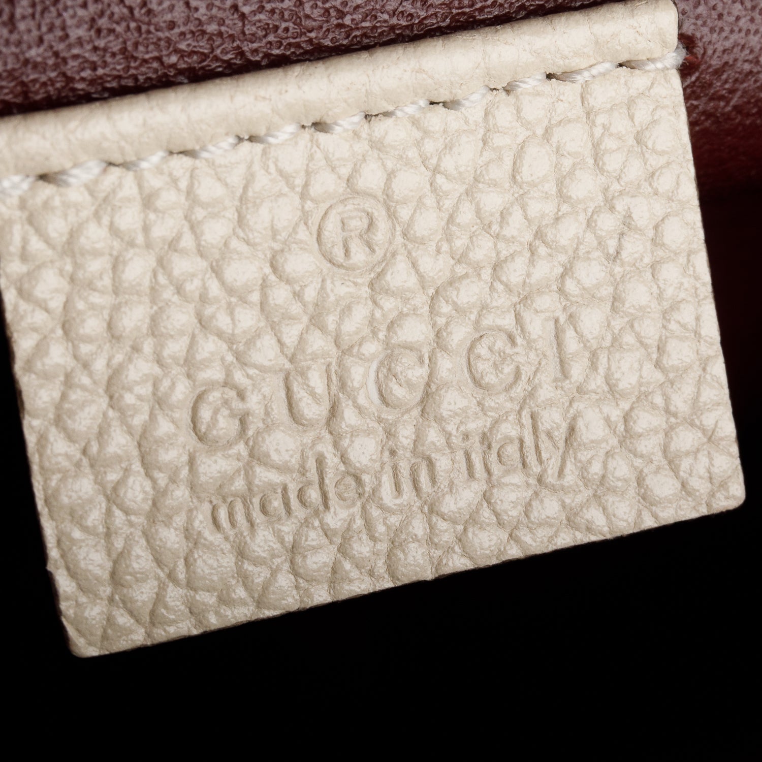 Gucci Cream Grainy Calfskin Medium Zumi Top Handle w/ Strap