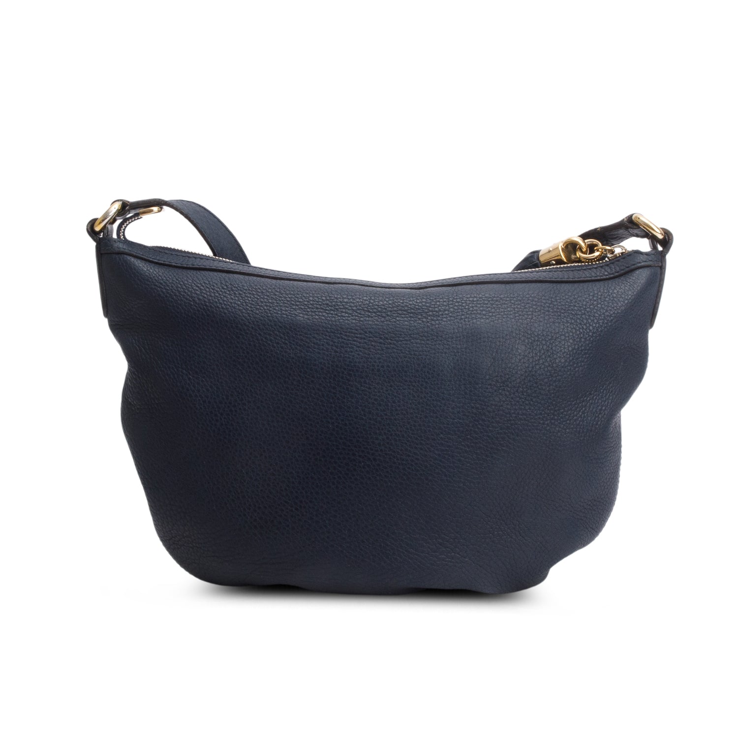 Gucci Navy Pebbled Calfskin Small Soho Hobo Bag