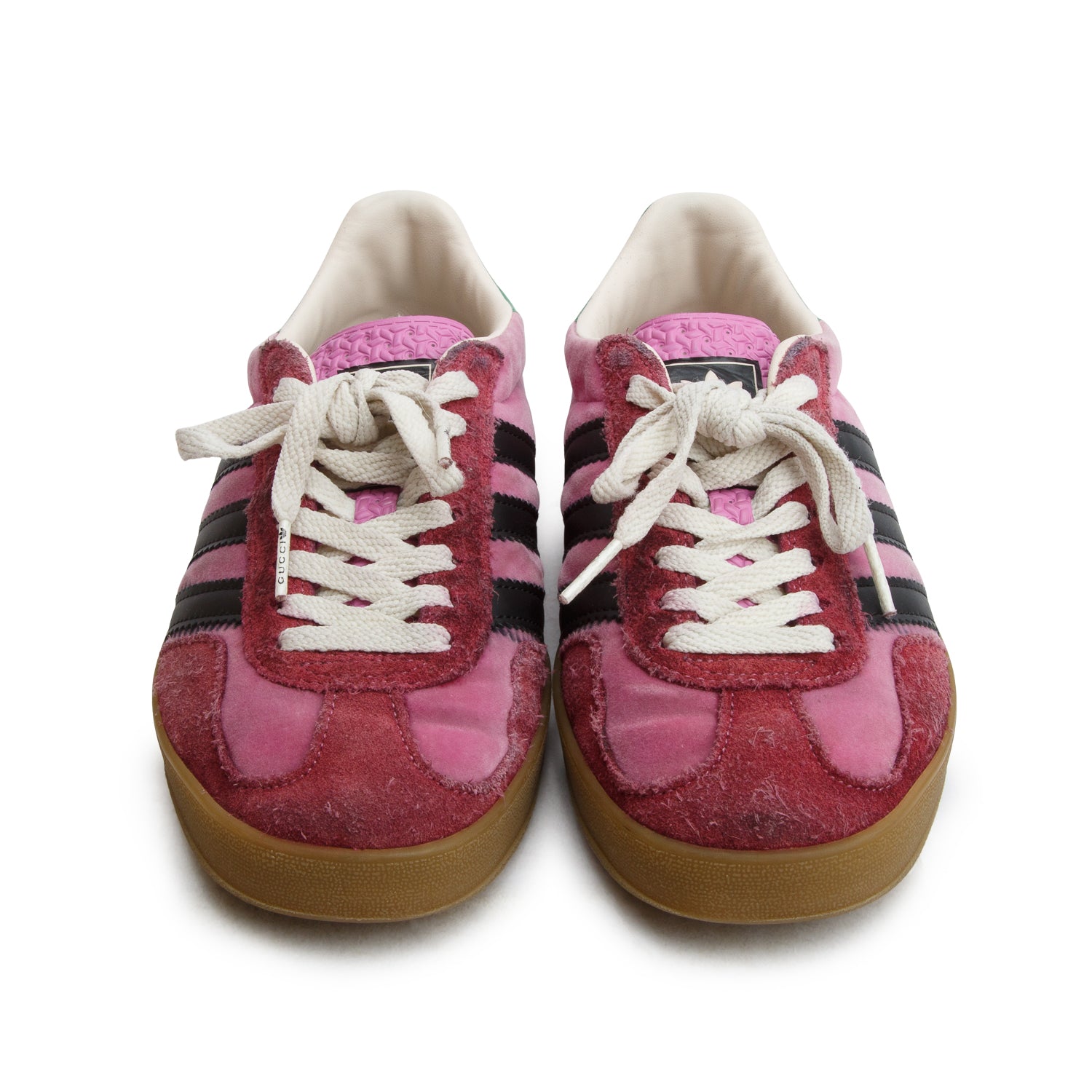 Gucci x Adidas Pink Softy Velvet Suede Madeira Demetra Gazelle Sneakers, Women's Size 6.5 w/ Box