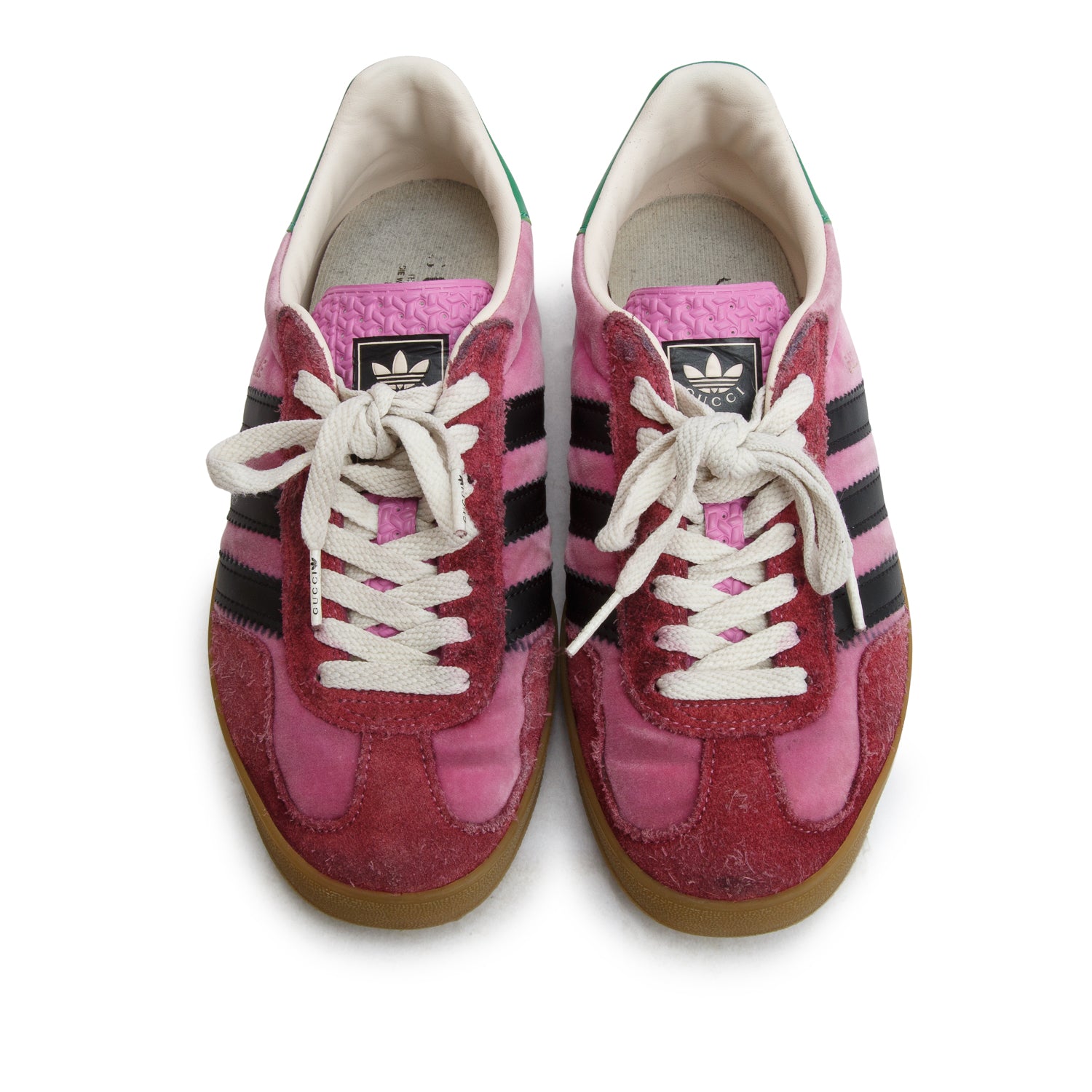 Gucci x Adidas Pink Softy Velvet Suede Madeira Demetra Gazelle Sneakers, Women's Size 6.5 w/ Box