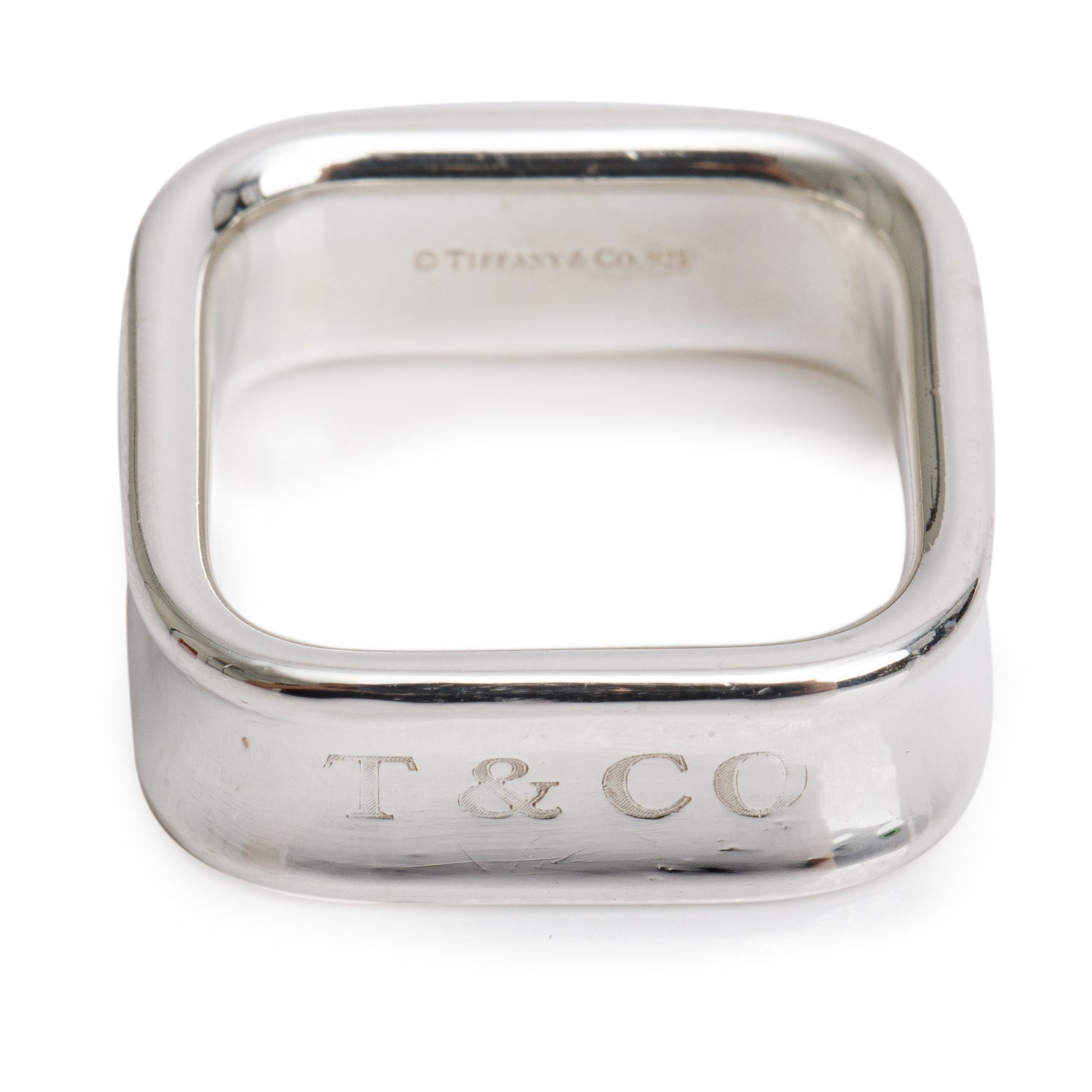 Tiffany & Co. Sterling Silver 1837 Square Ring, Size 7.0