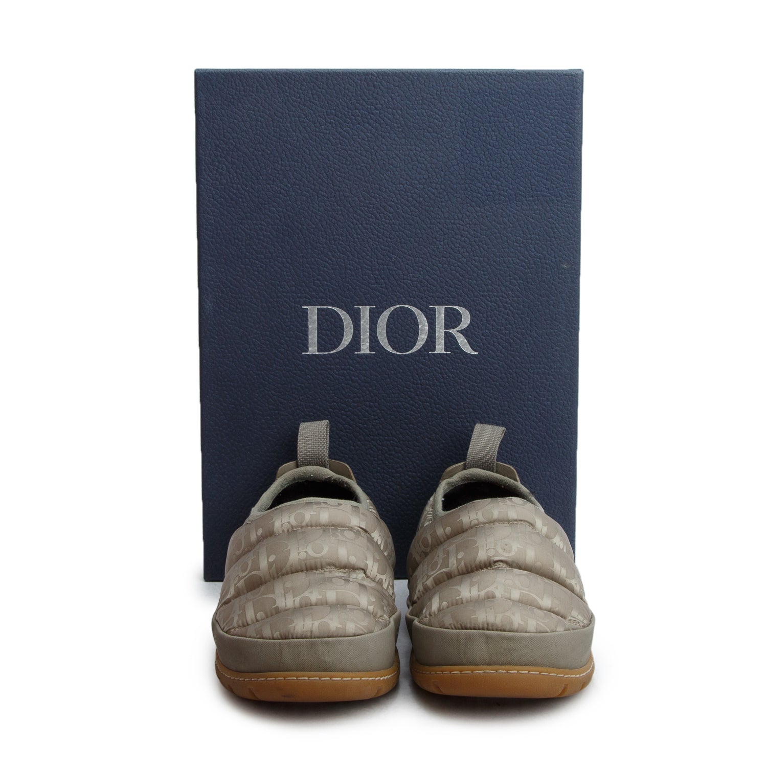 Christian Dior Beige Oblique Nylon Snow Slipper, Men's Size 38 w/ Box