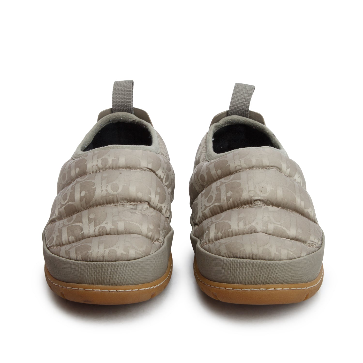 Christian Dior Beige Oblique Nylon Snow Slipper, Men's Size 38 w/ Box