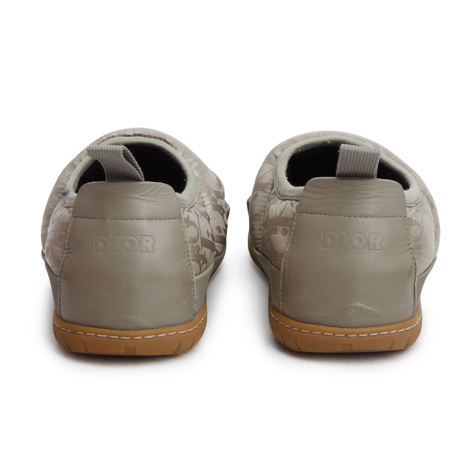 Christian Dior Beige Oblique Nylon Snow Slipper, Men's Size 38 w/ Box