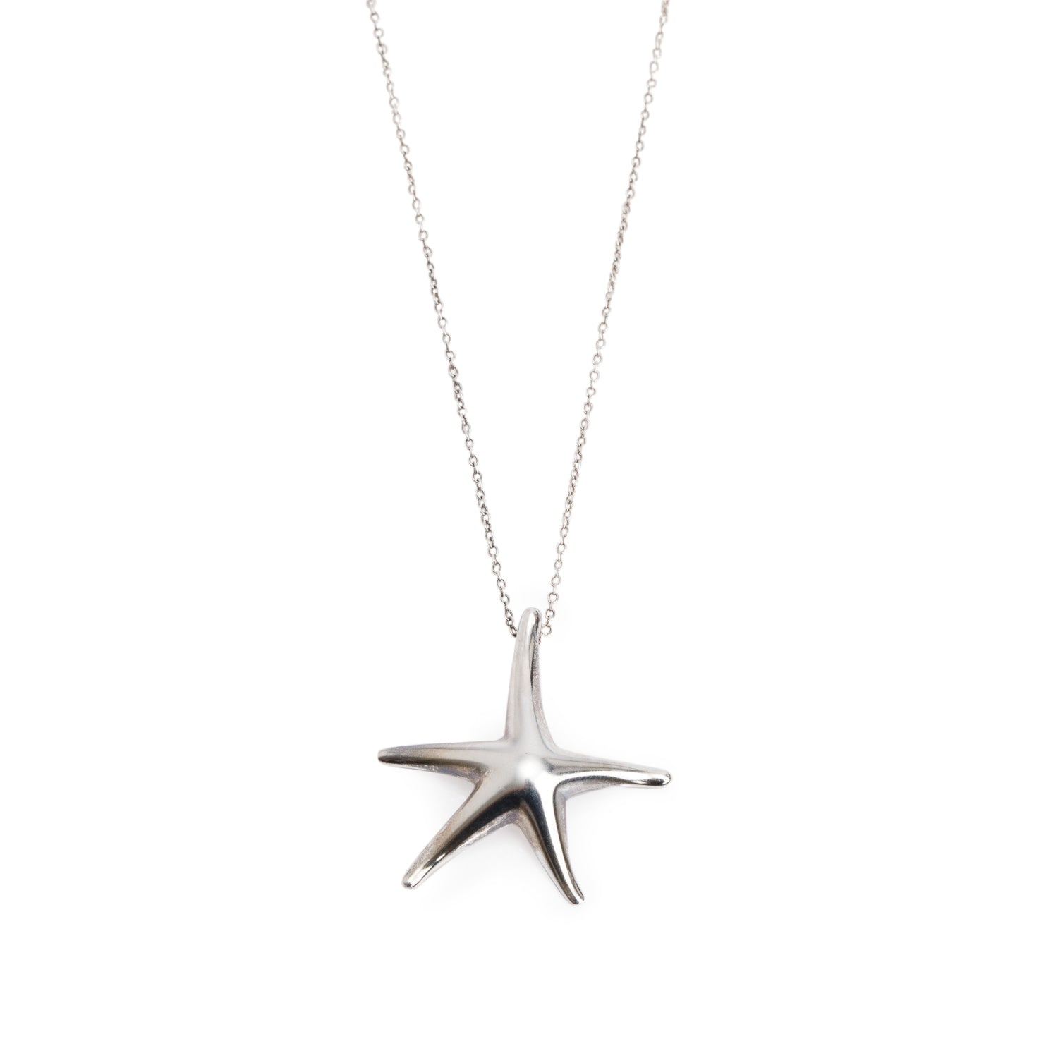 Tiffany & Co. Elsa Peretti Sterling Silver Starfish Pendant Necklace, 28 MM