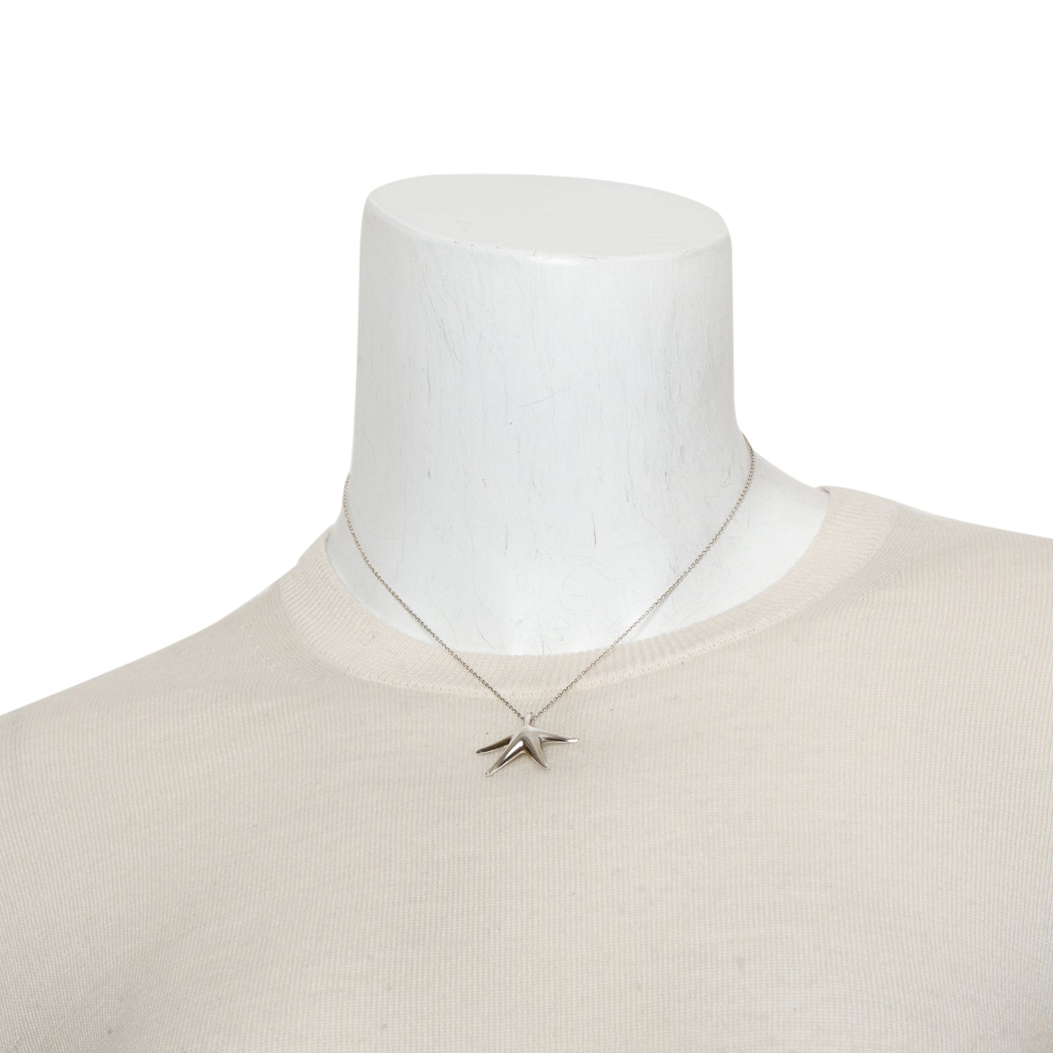 Tiffany & Co. Elsa Peretti Sterling Silver Starfish Pendant Necklace, 28 MM