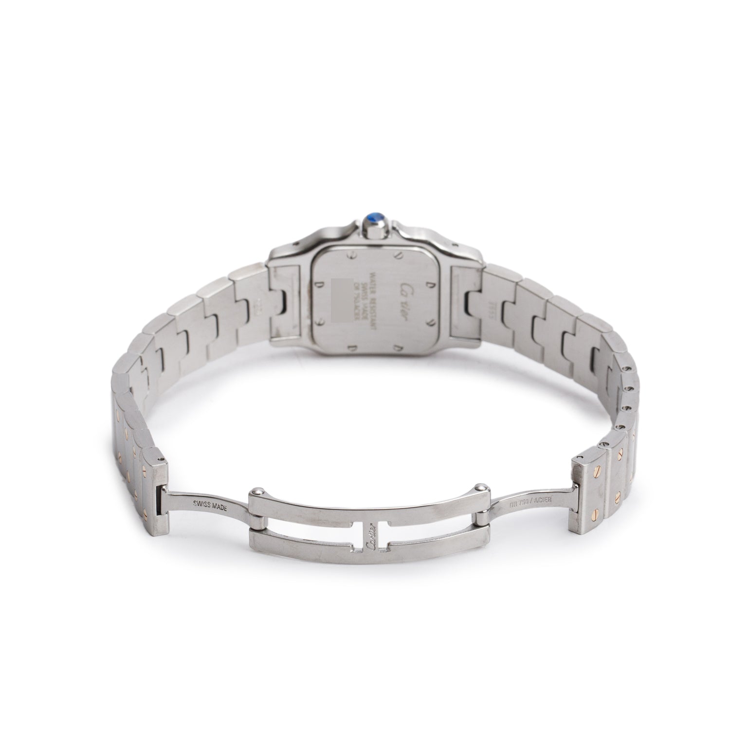 Cartier Stainless Steel & 18k Yellow Gold Santos De Cartier Galbee Quartz Watch, Small Model 1567 w/ Box & Papers