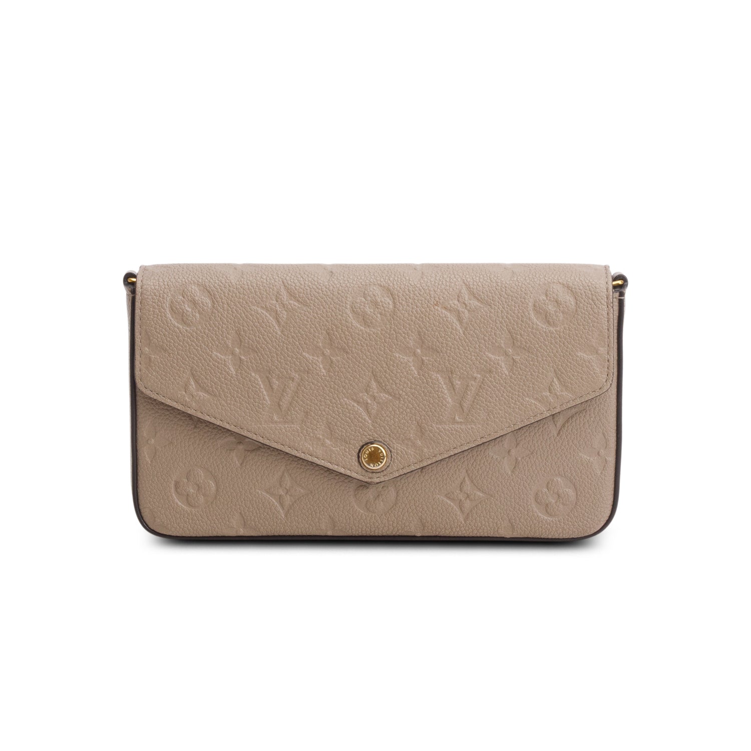 Louis Vuitton 2020 Tourterelle Monogram Empreinte Leather Felicie Pochette w/ Receipt