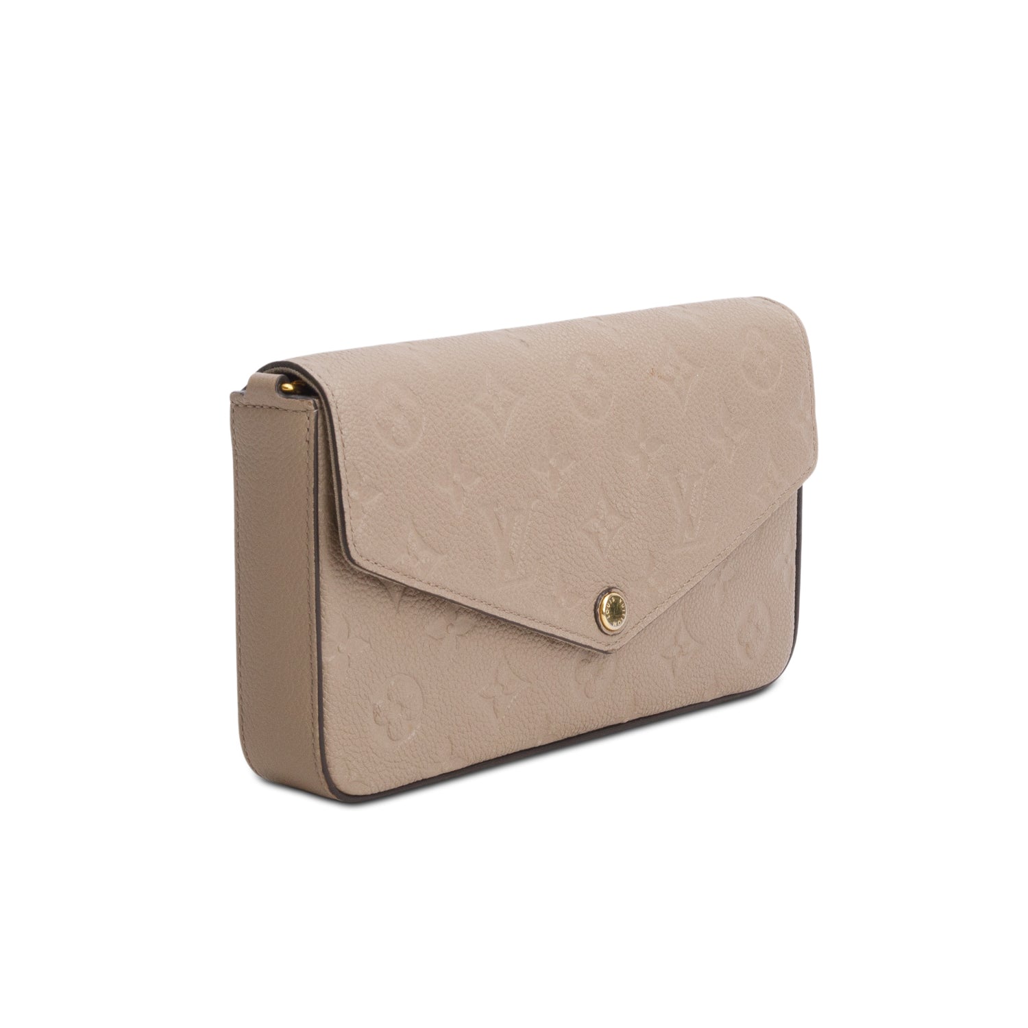 Louis Vuitton 2020 Tourterelle Monogram Empreinte Leather Felicie Pochette w/ Receipt