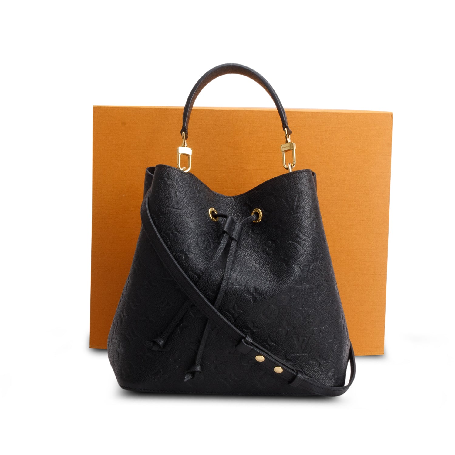 Louis Vuitton Black Monogram Empreinte Neonoe MM w/ Box & Straps