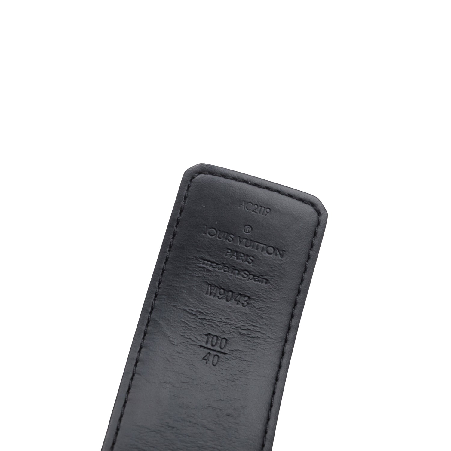 Louis Vuitton Monogram Eclipse LV Initials Reversible Belt, 100 40 w/ Box & Receipt