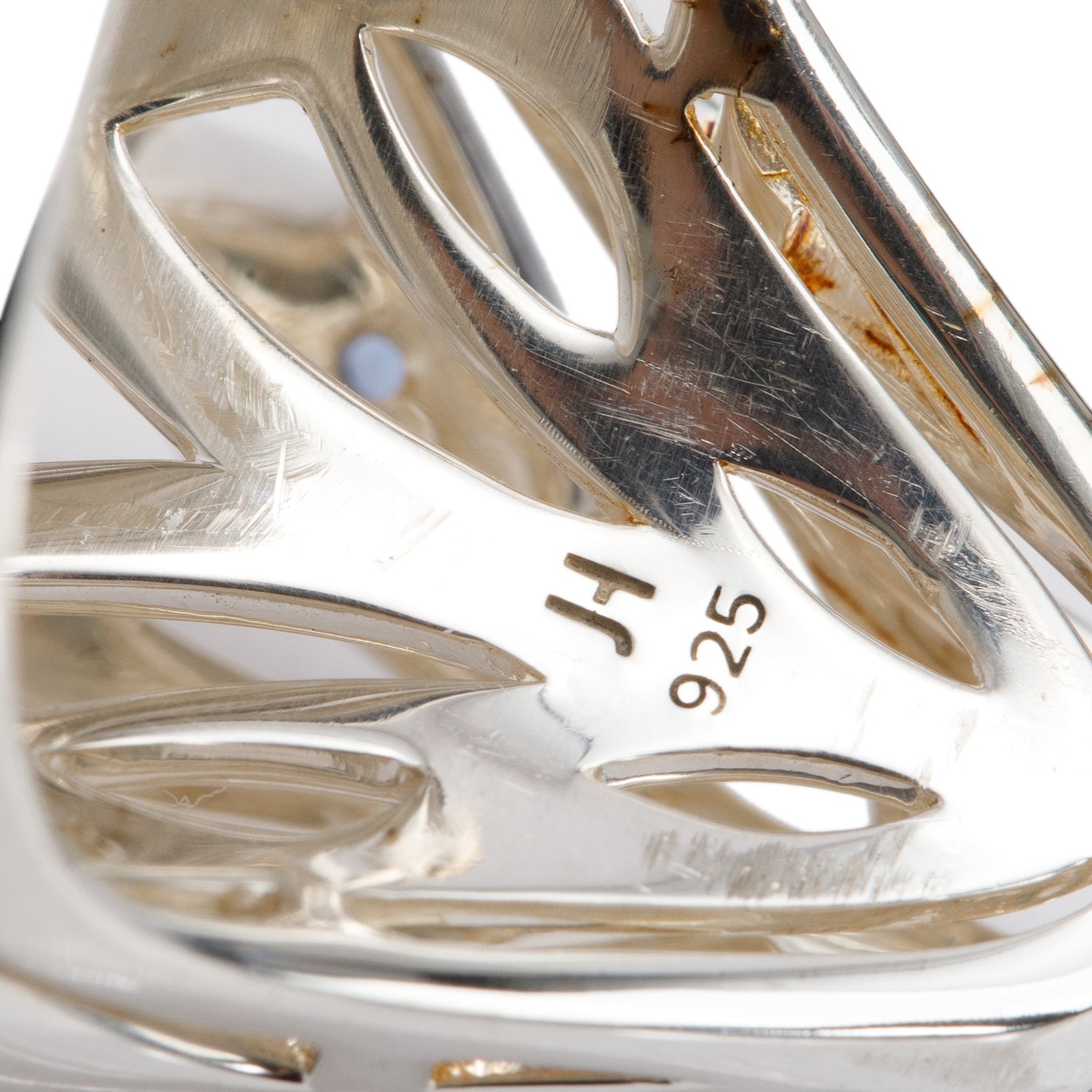 John Hardy Sterling Silver Diamond & Sapphire Naga Saddle Ring, Size 6