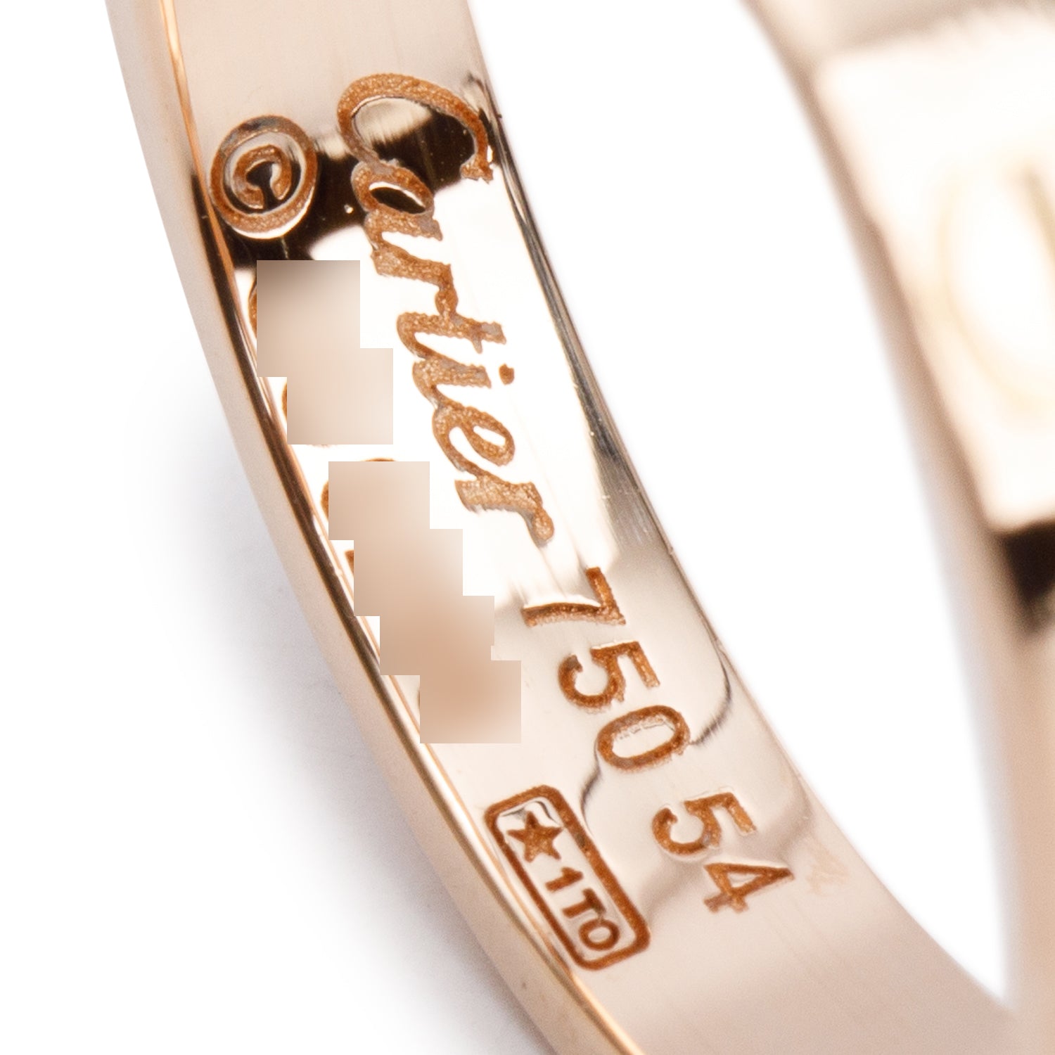 Cartier 18k Rose Gold 3.6 mm Love Wedding Band Ring, Size 54 6.75