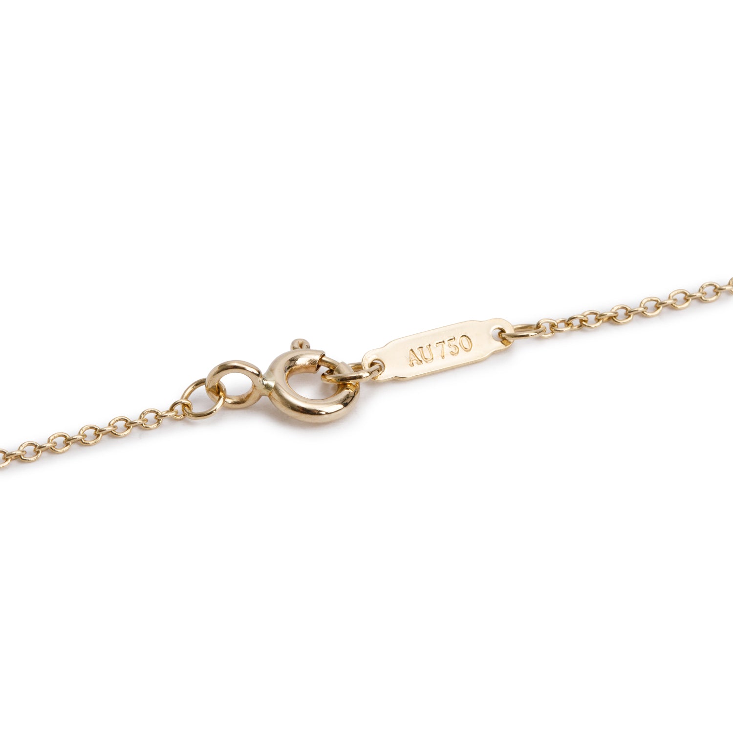 Tiffany & Co. 18k Yellow Gold Diamond Daisy Key Pendant Necklace w/ Box