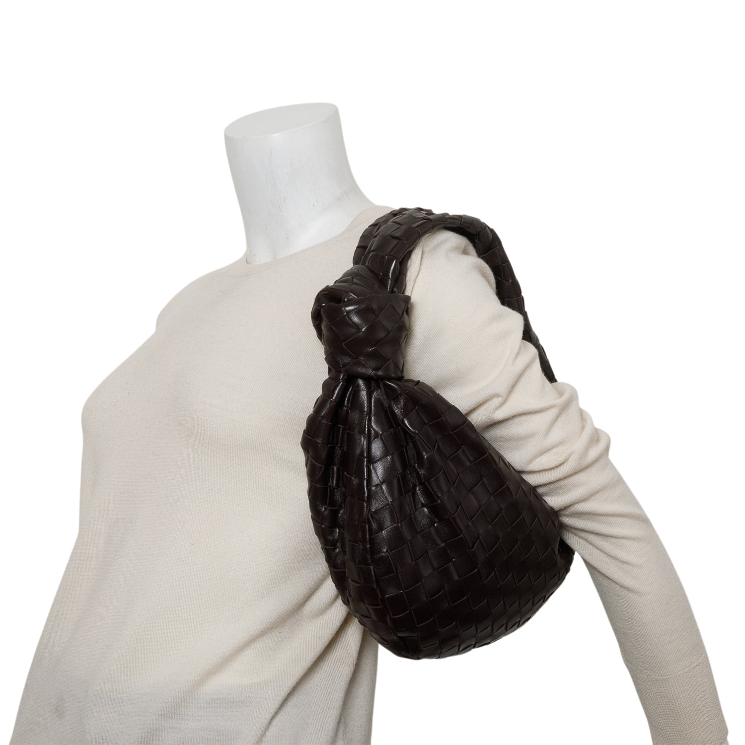 Bottega Veneta Brown Nappa Intrecciato Small Jodie w/ Box & Authenticity Card