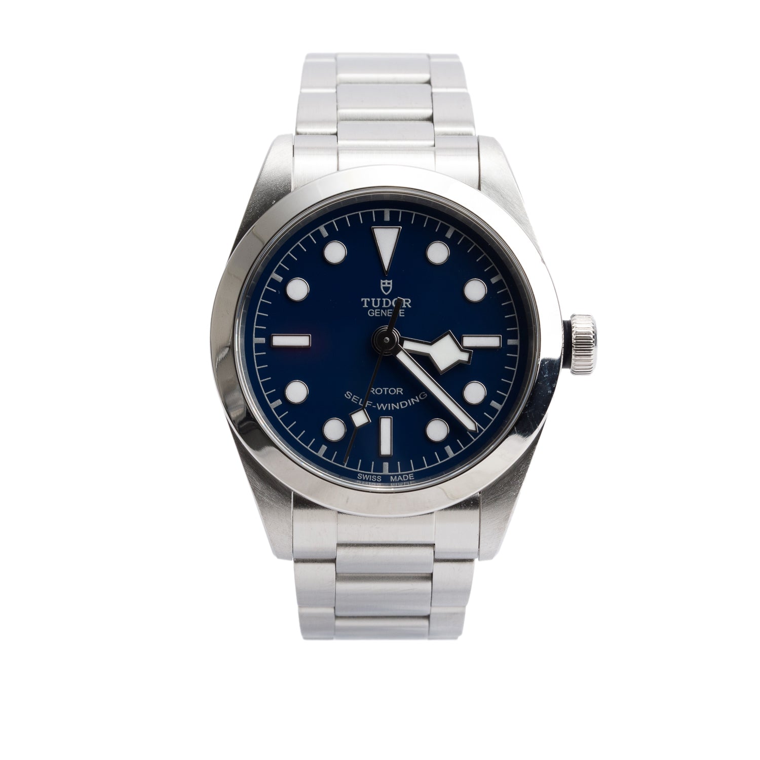 Tudor 2021 Stainless Steel Heritage Black Bay 36 MM Automatic Watch Blue Dial 79500 w/ Box & Papers