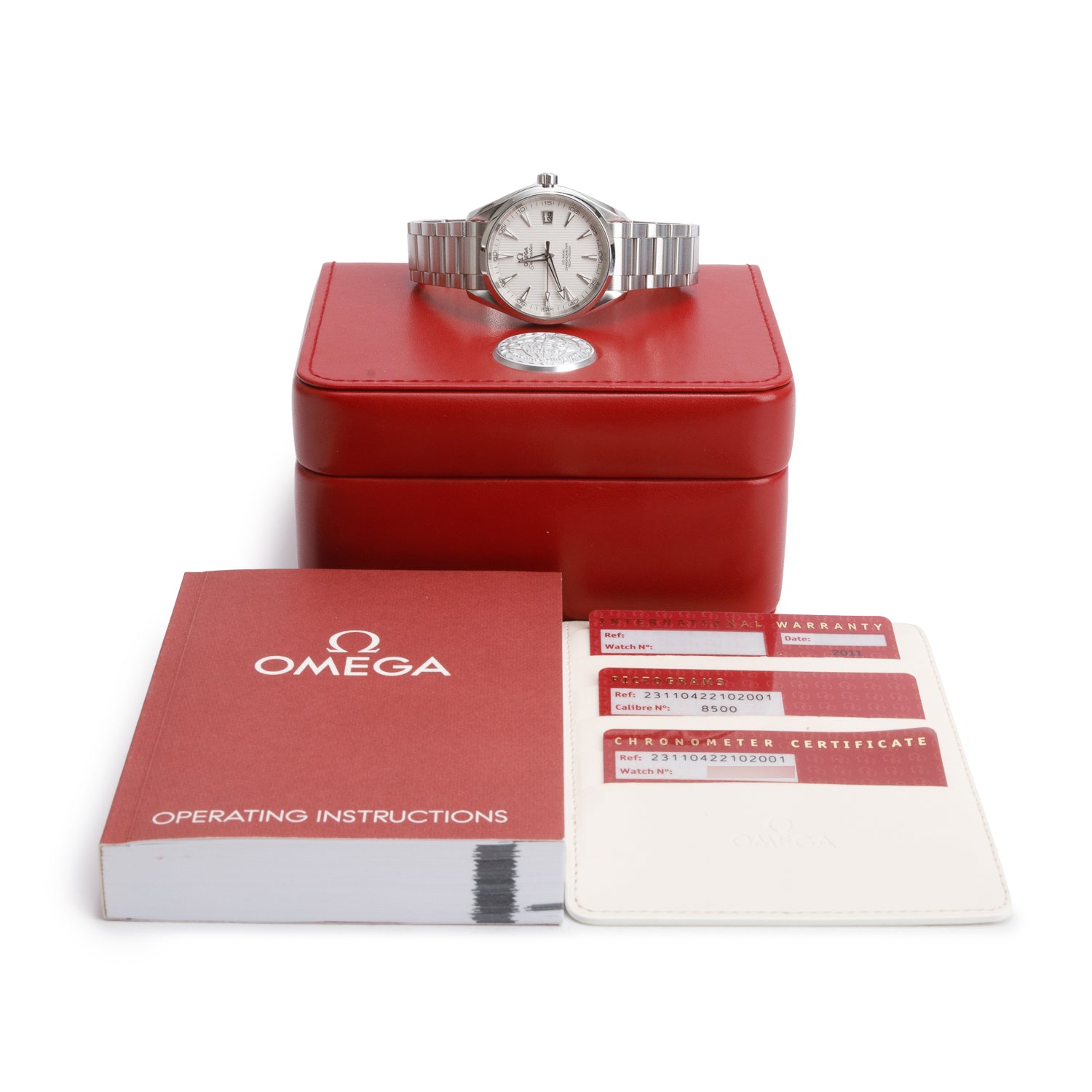 Omega Stainless Steel Seamaster Aqua Terra 150M 41.5 MM Automatic Watch Silver Dial w/ Box & Papers
