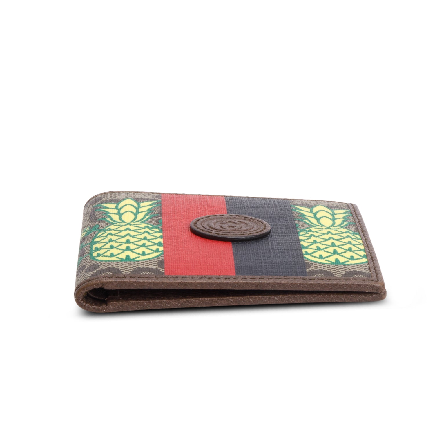 Gucci Multicolor Jumbo GG Supreme Monogram Calfskin Pineapple What's Inside Retro Interlocking G Wallet w/ Box