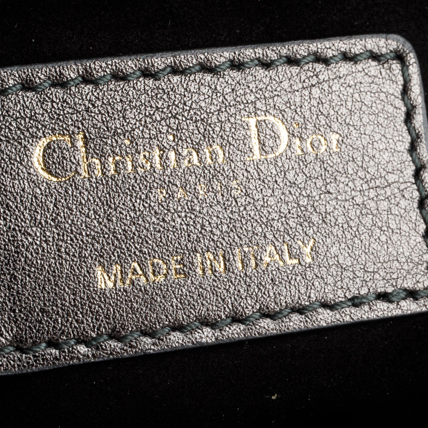 Christian Dior Grey Metallic Calfskin Cannage Small Lady Dior w/ Box, Authenticity Card & Strap