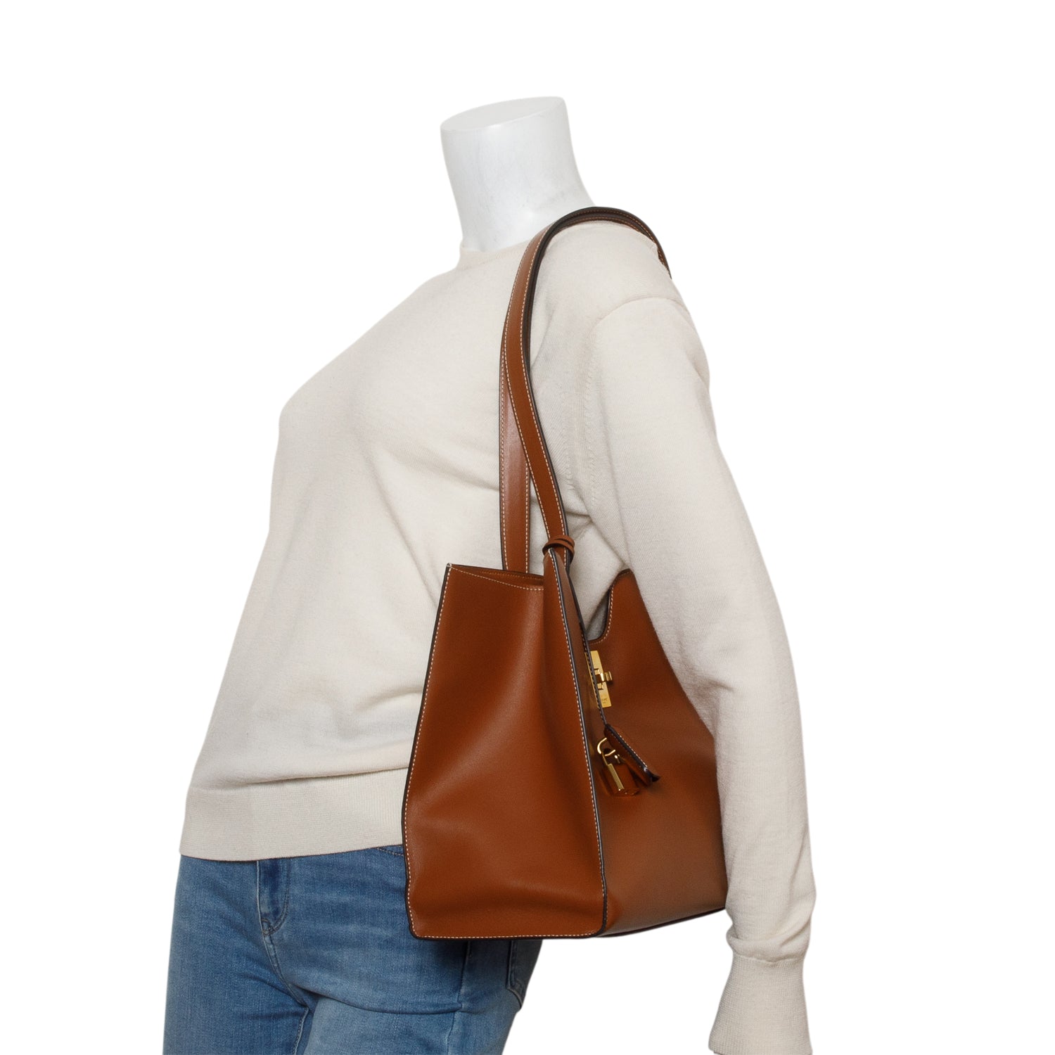 Celine 2023 Brown Smooth Calfskin Cabas 16 Bag