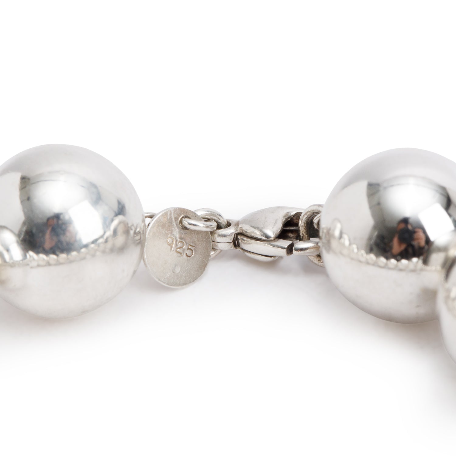 Tiffany & Co. Sterling Silver Extra Large 14 MM HardWear Ball Bracelet