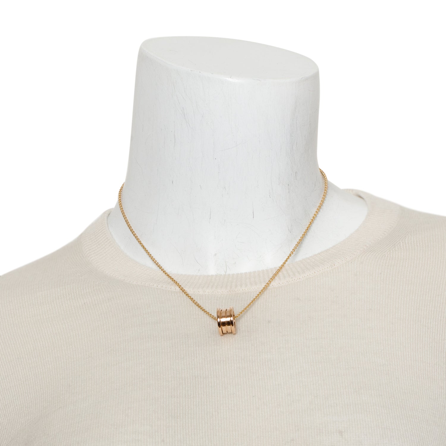 BVLGARI 18k Rose Gold B.Zero1 Pendant Necklace