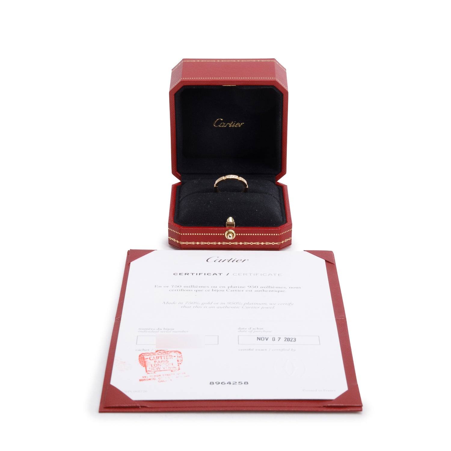 Cartier 2023 18k Yellow Gold Diamond Maillon Panthere 2.5 MM Wedding Band, Size 53 6.5 w/ Box & Certificate
