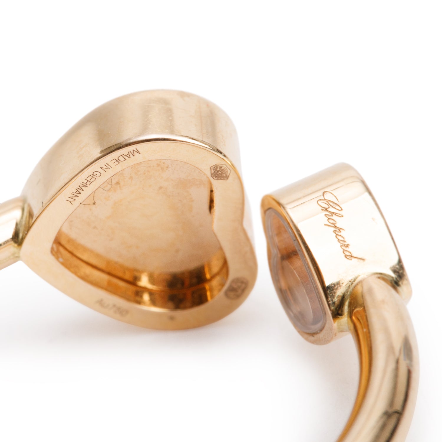 Chopard 18k Rose Gold Happy Diamonds Heart Cocktail Ring, Size 6.5 w/ Box