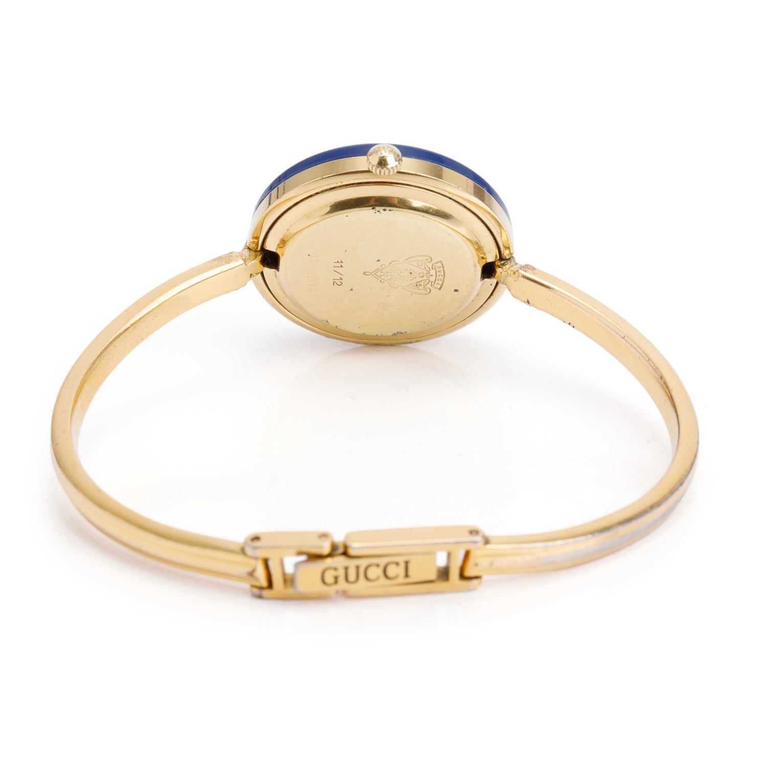 Gucci Gold Plated Stainless Steel 1100 Series 26MM Watch w/ 6 Multicolour Interchangeable Bezels