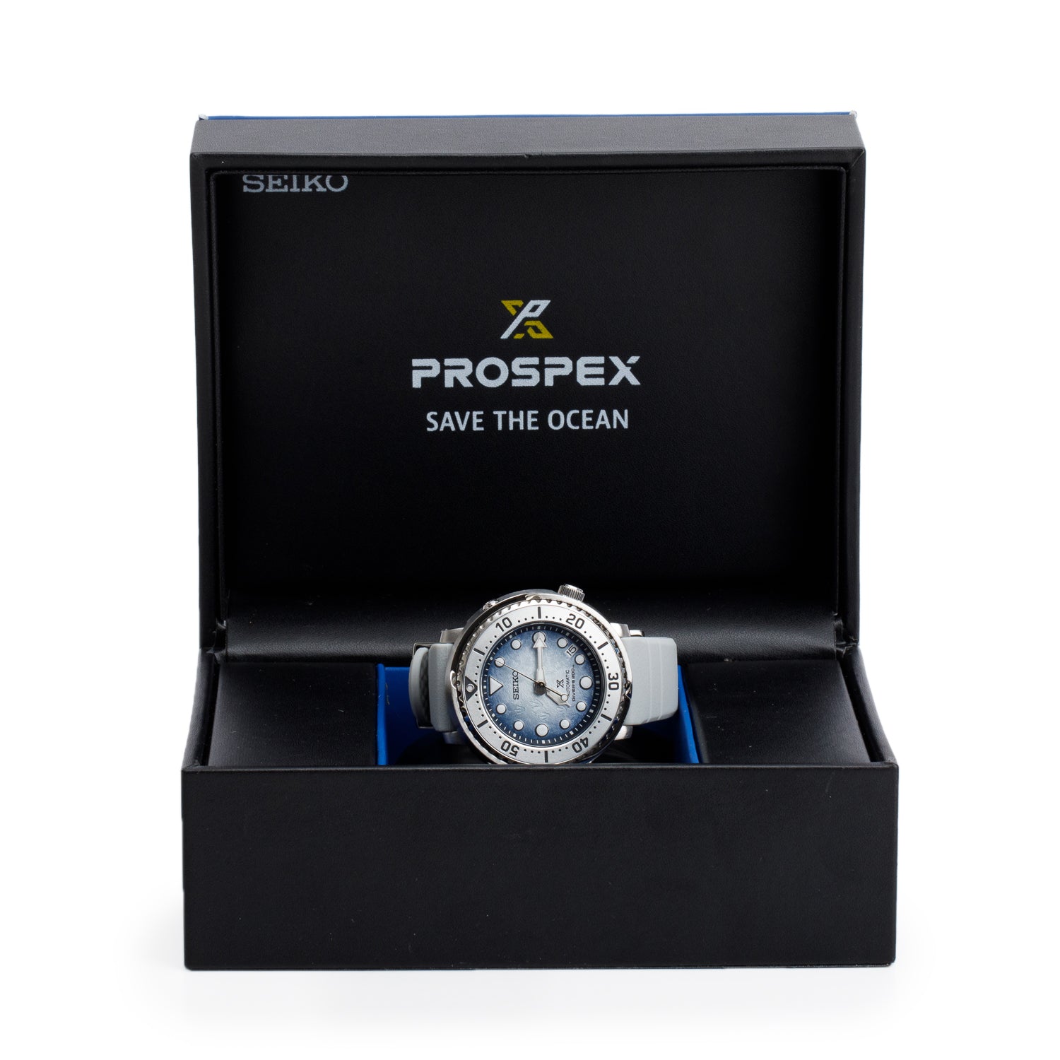 Seiko 2024 Special Edition Stainless Steel Prospex Sea Save the Ocean 42 MM Automatic Watch Light Blue Dial w/ Box & Card