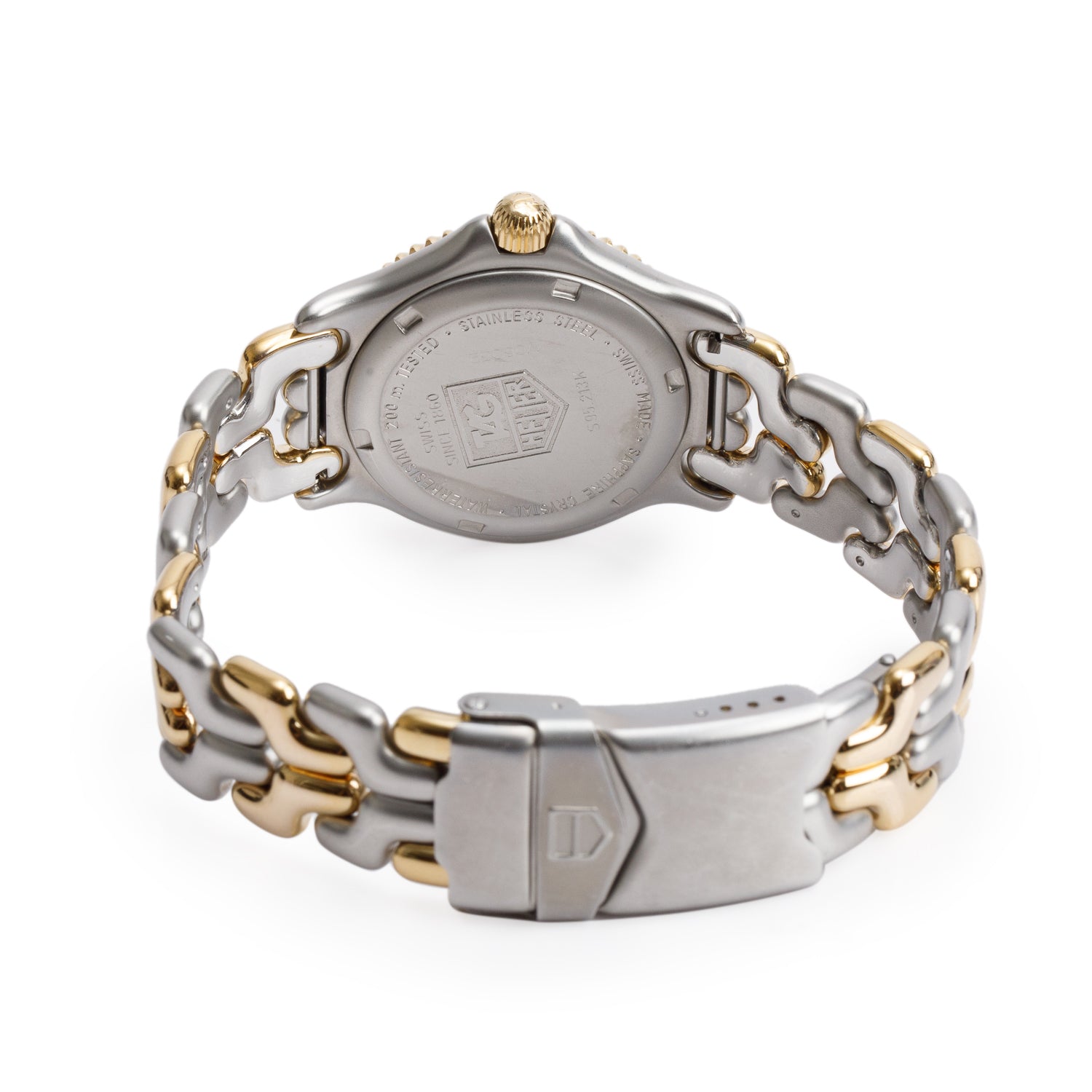 Tag Heuer Stainless Steel & Gold Plated Sport Elegance 34MM Watch Grey Dial S95.213K