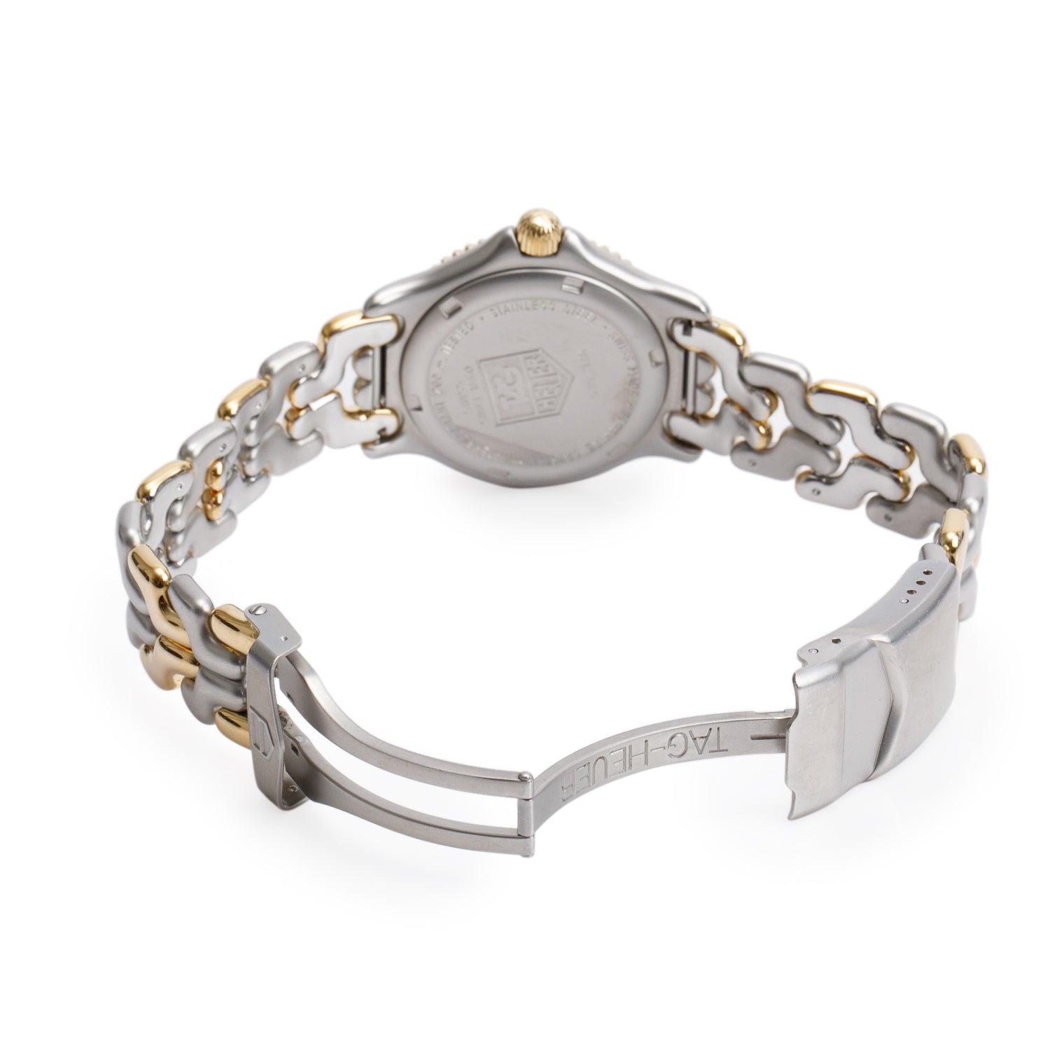 Tag Heuer Stainless Steel & Gold Plated Sport Elegance 34MM Watch Grey Dial S95.213K