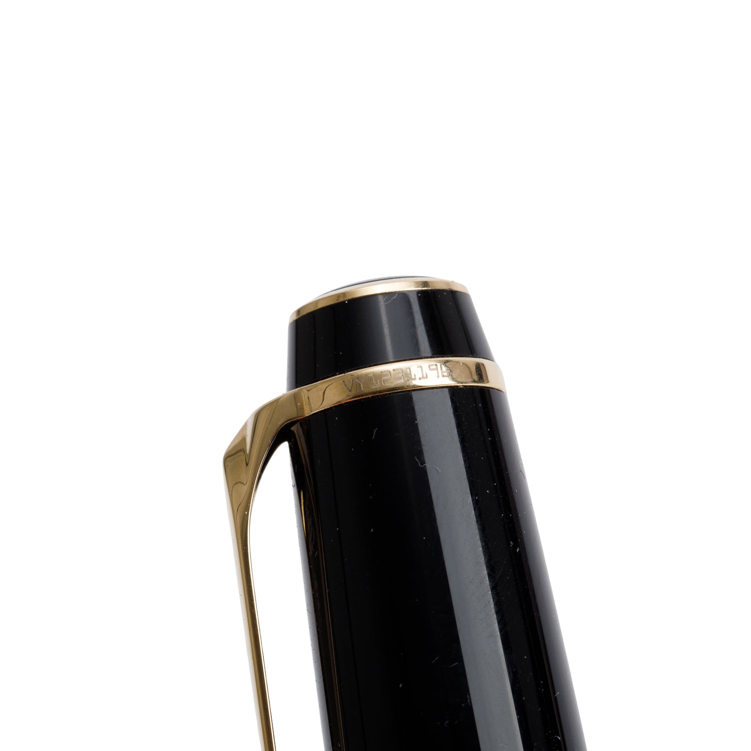 Montblanc Yellow Gold Coated Black Resin Boheme Rollerball Pen w/ Leather Case