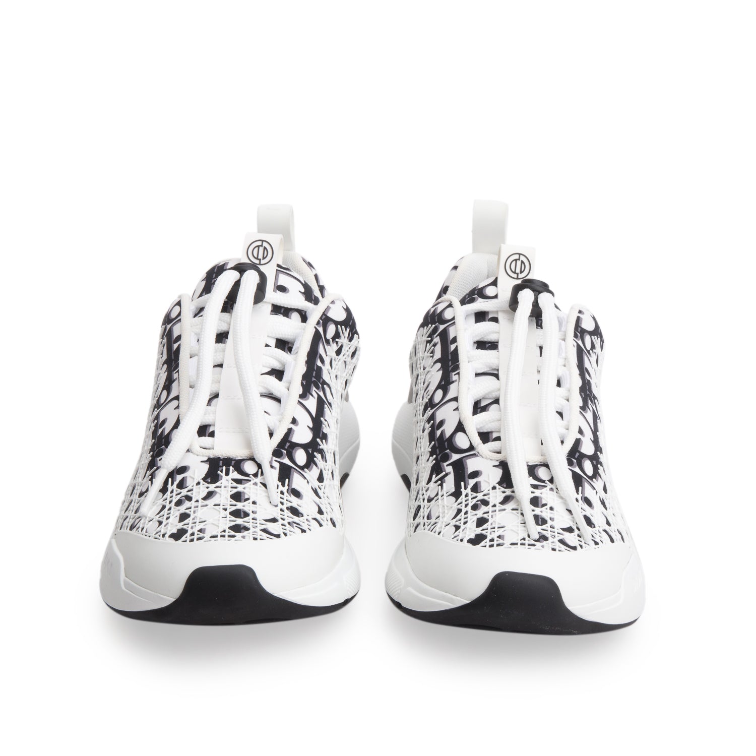 Christian Dior 2022 Black/White Oblique Cannage Motif Sneakers, Women's Size 39 w/ Box