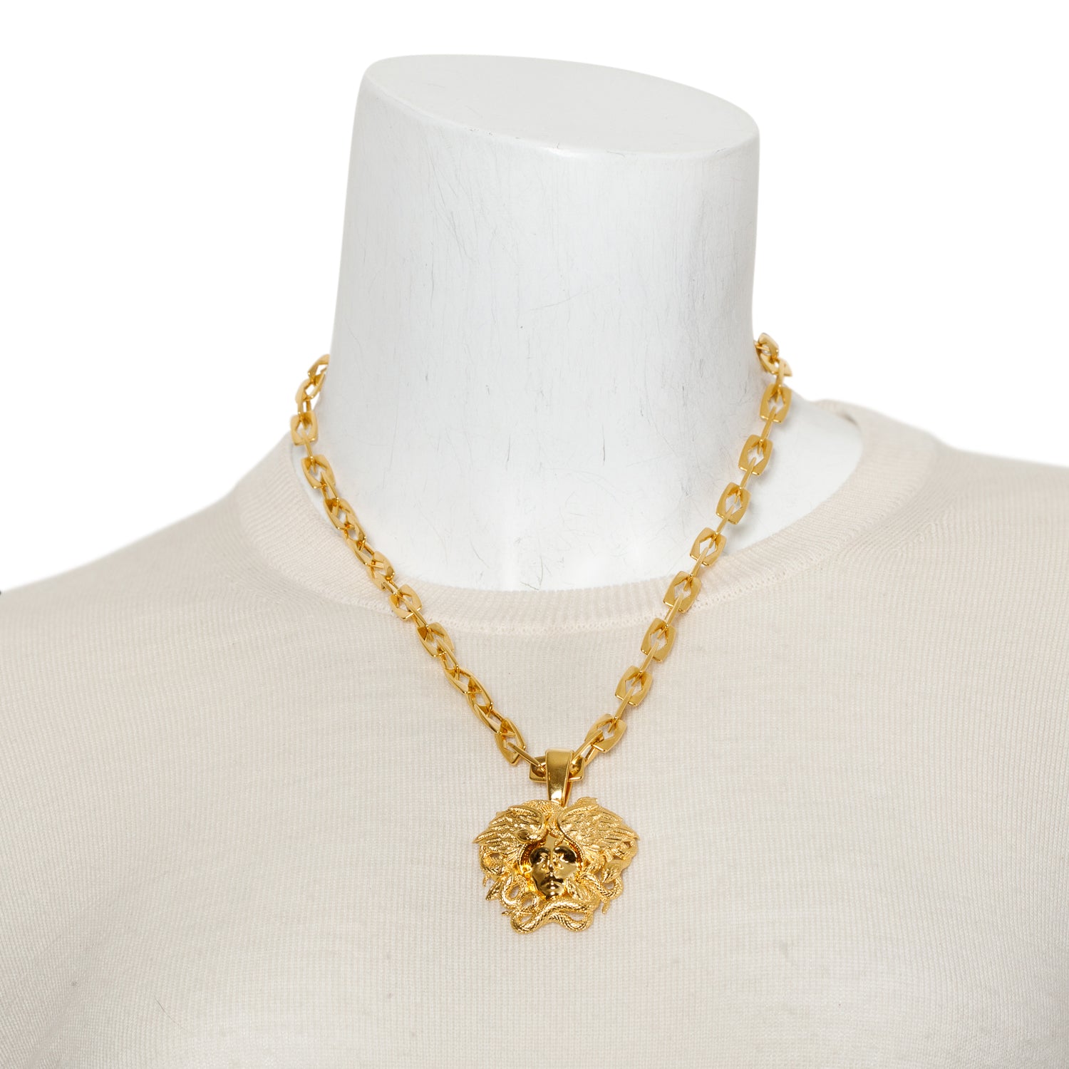 Versace Gold Plated La Medusa Pendant Necklace