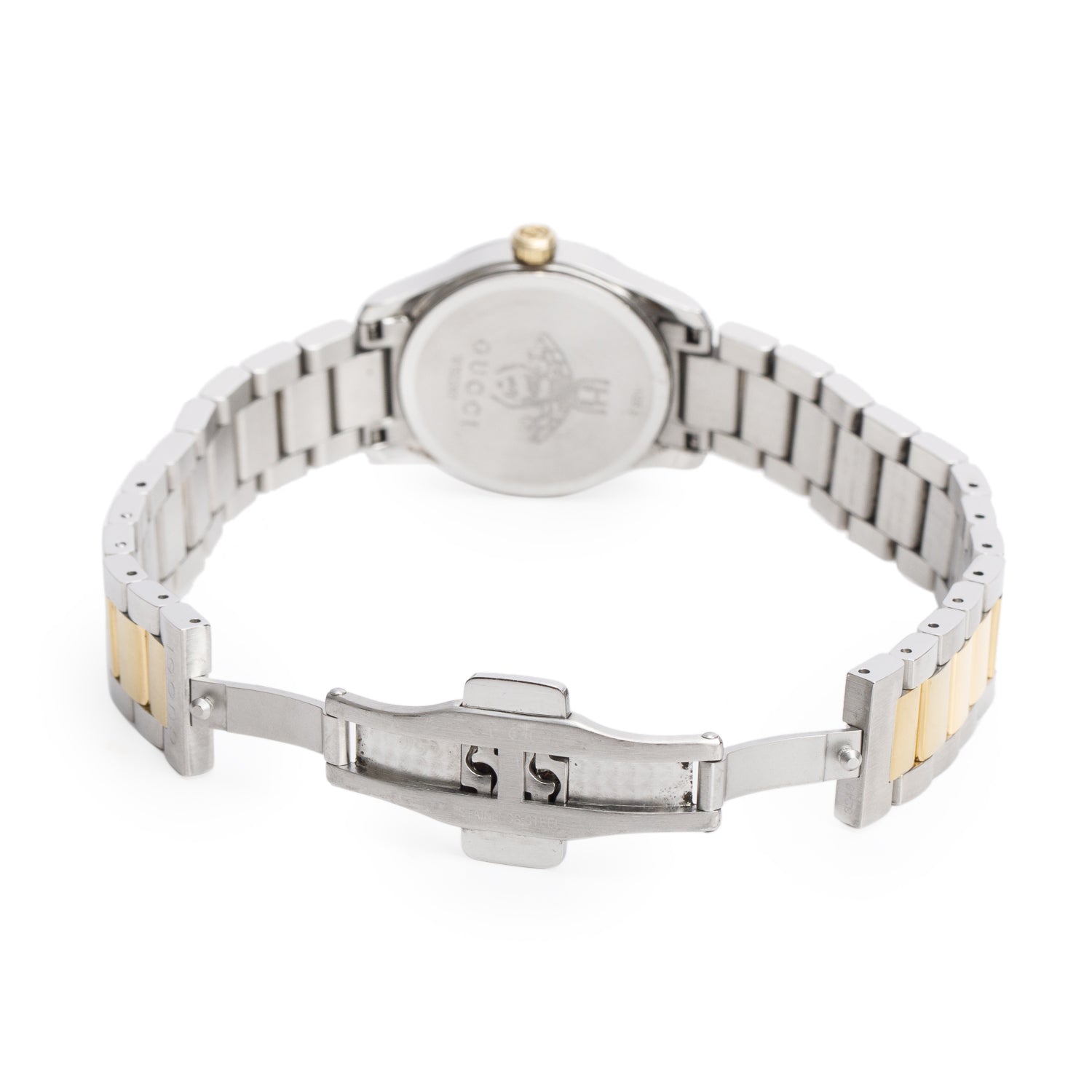 Gucci 2022 Stainless Steel & Gold Plated G-Timeless 27 MM Quartz Watch YA126596 w/ Box & Receipt
