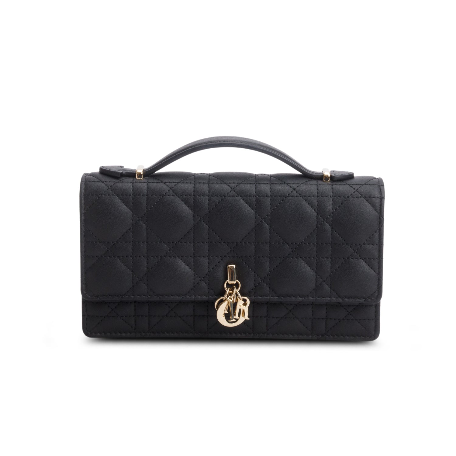 Christian Dior 2023 Lambskin Cannage Mini My Dior Bag w/ Box & Strap