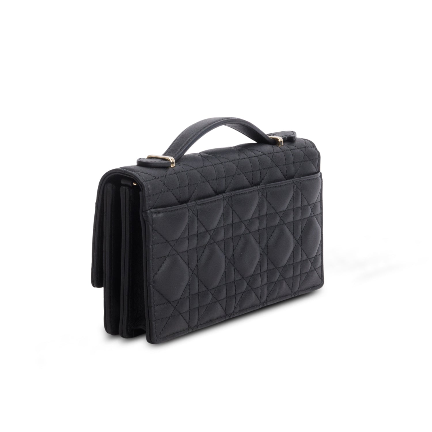 Christian Dior 2023 Lambskin Cannage Mini My Dior Bag w/ Box & Strap