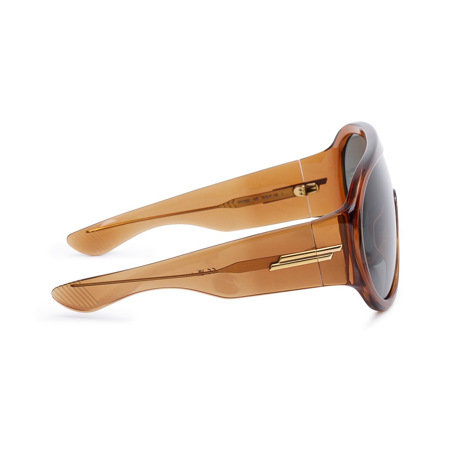 Bottega Veneta BV1345S Brown Acetate Oversized Aviator Sunglasses w/ Pouch & Authenticity Card