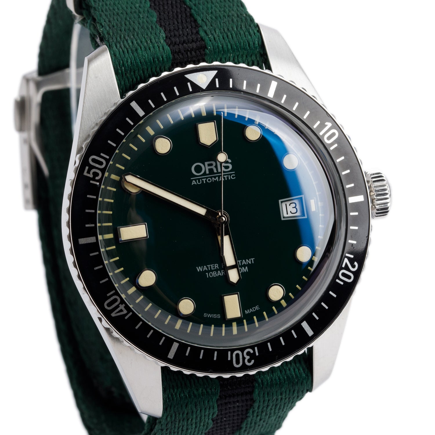 Oris Stainless Steel Divers Sixty-Five 42 MM Automatic Watch Green Dial 7720