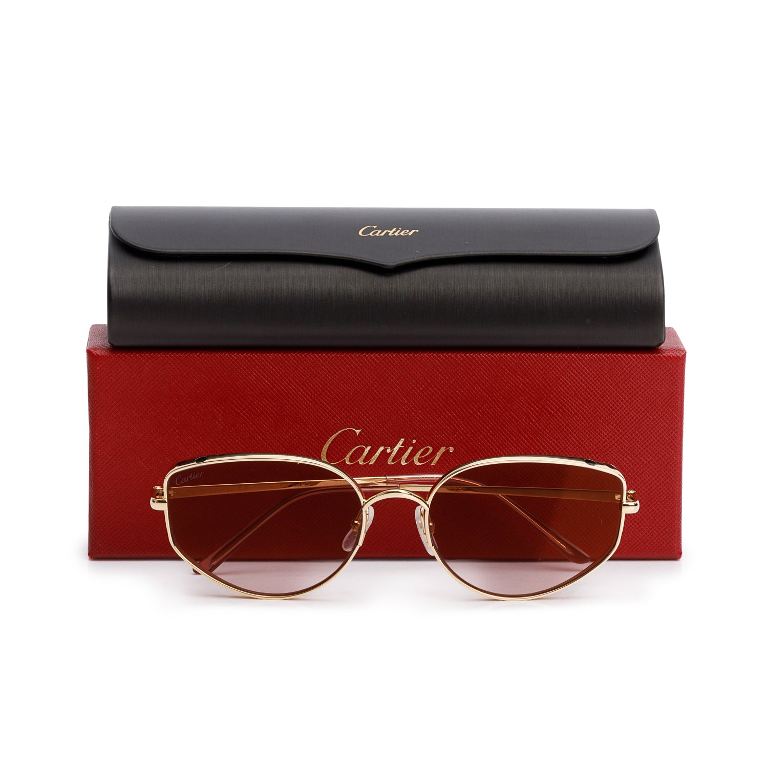 Cartier CT0300S Pink Gradient Core Range Sunglasses w/ Box & Case