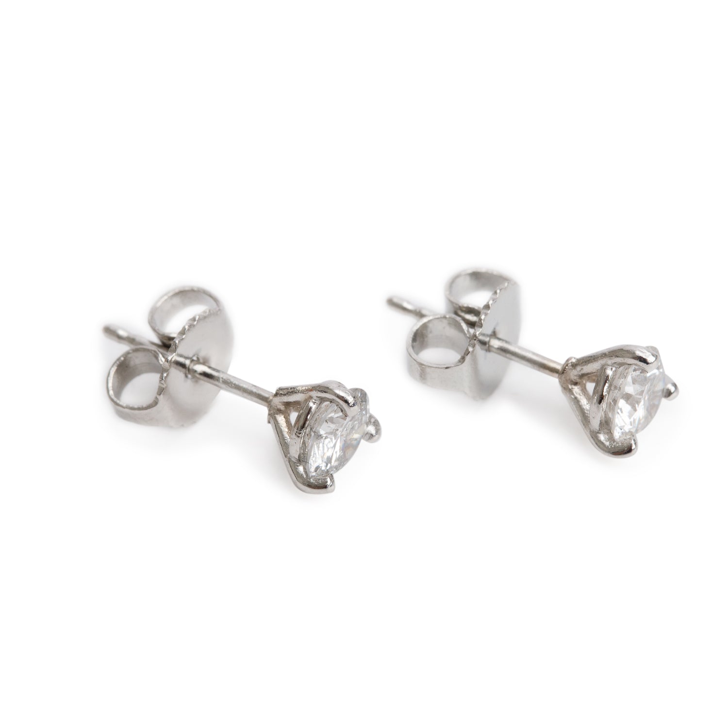 Platinum 0.82 tcw. Diamond Stud Earrings