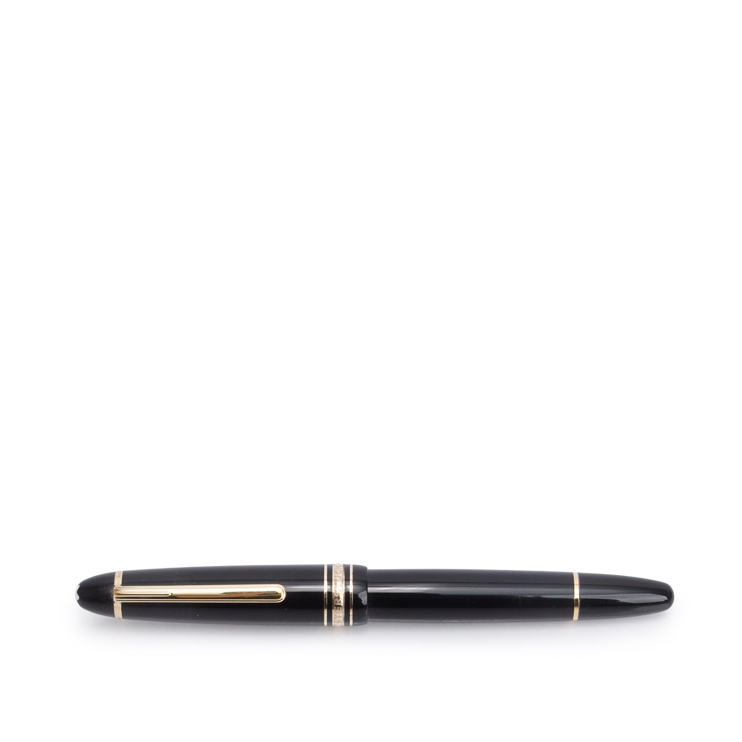 Montblanc Gold-Coated Black Resin Meisterstuck Legrand Fountain Pen w/ Box