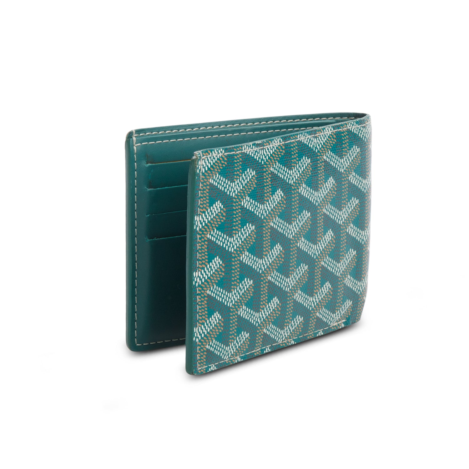 Goyard 2023 Green Goyardine Victorie Bifold Wallet