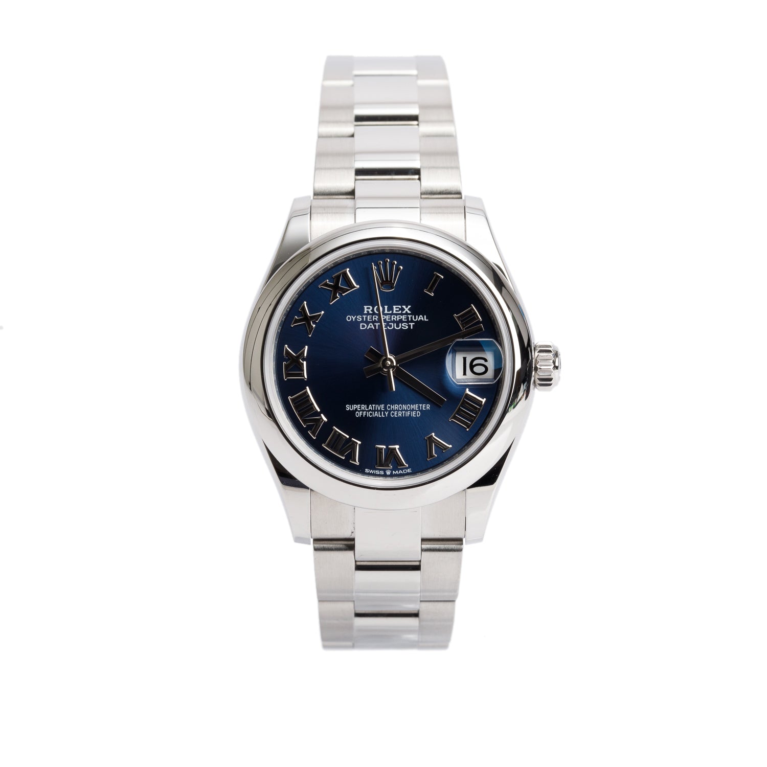 Rolex 2022 Stainless Steel Datejust 31 MM Watch Blue Roman Dial 278240 w/ Box & Papers