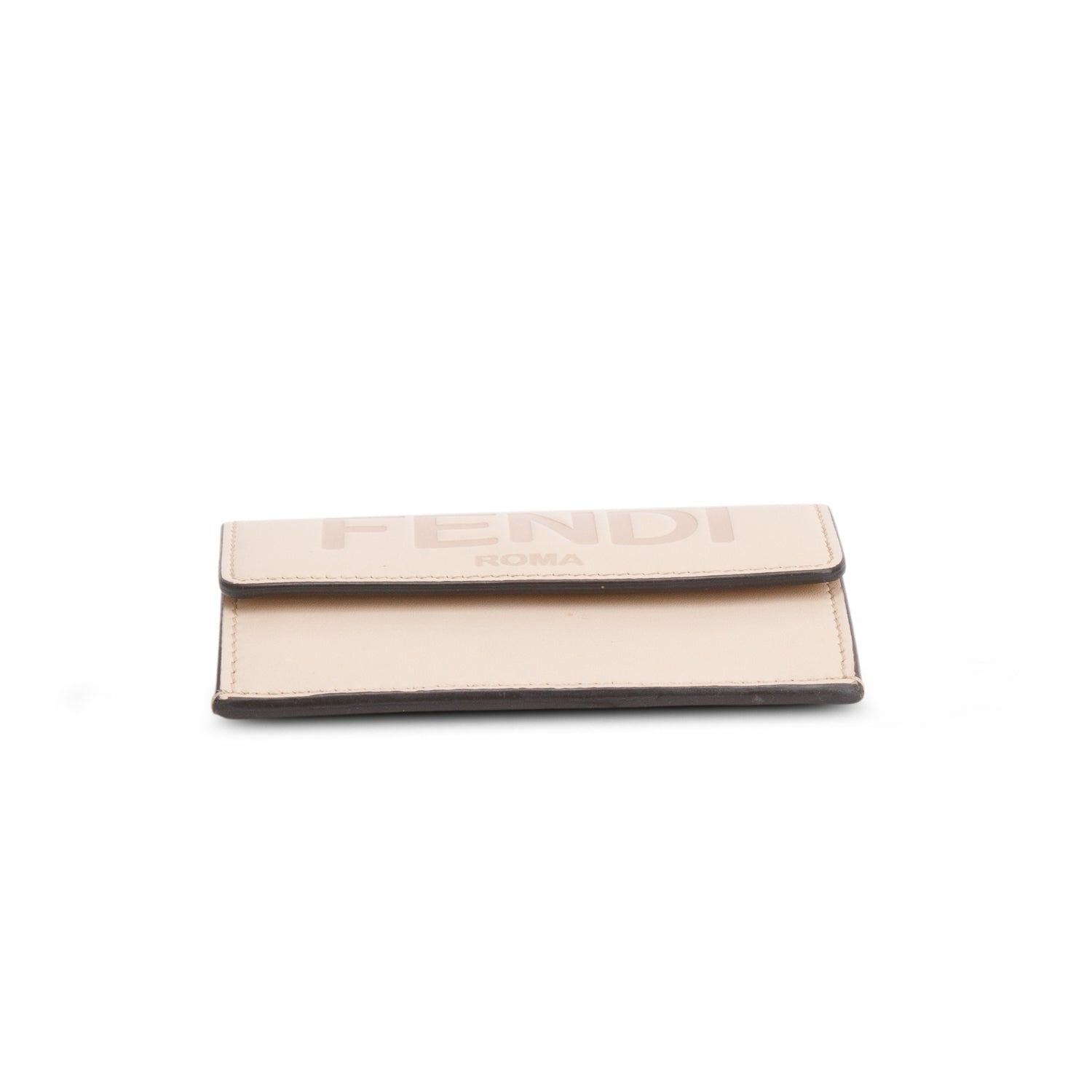 Fendi Pink Embossed Leather Mini Compact Wallet