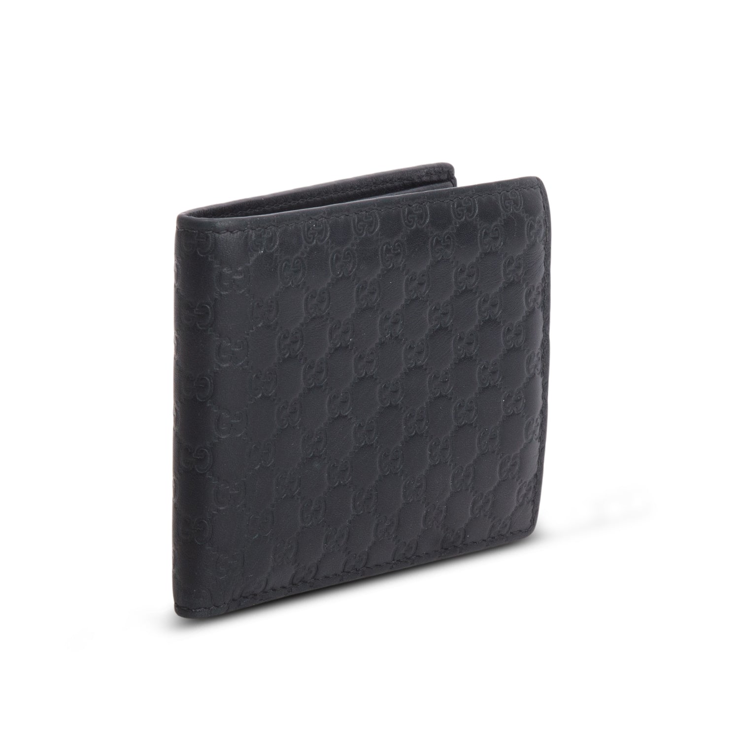 Gucci Black GG Signature Leather Bi-fold Wallet