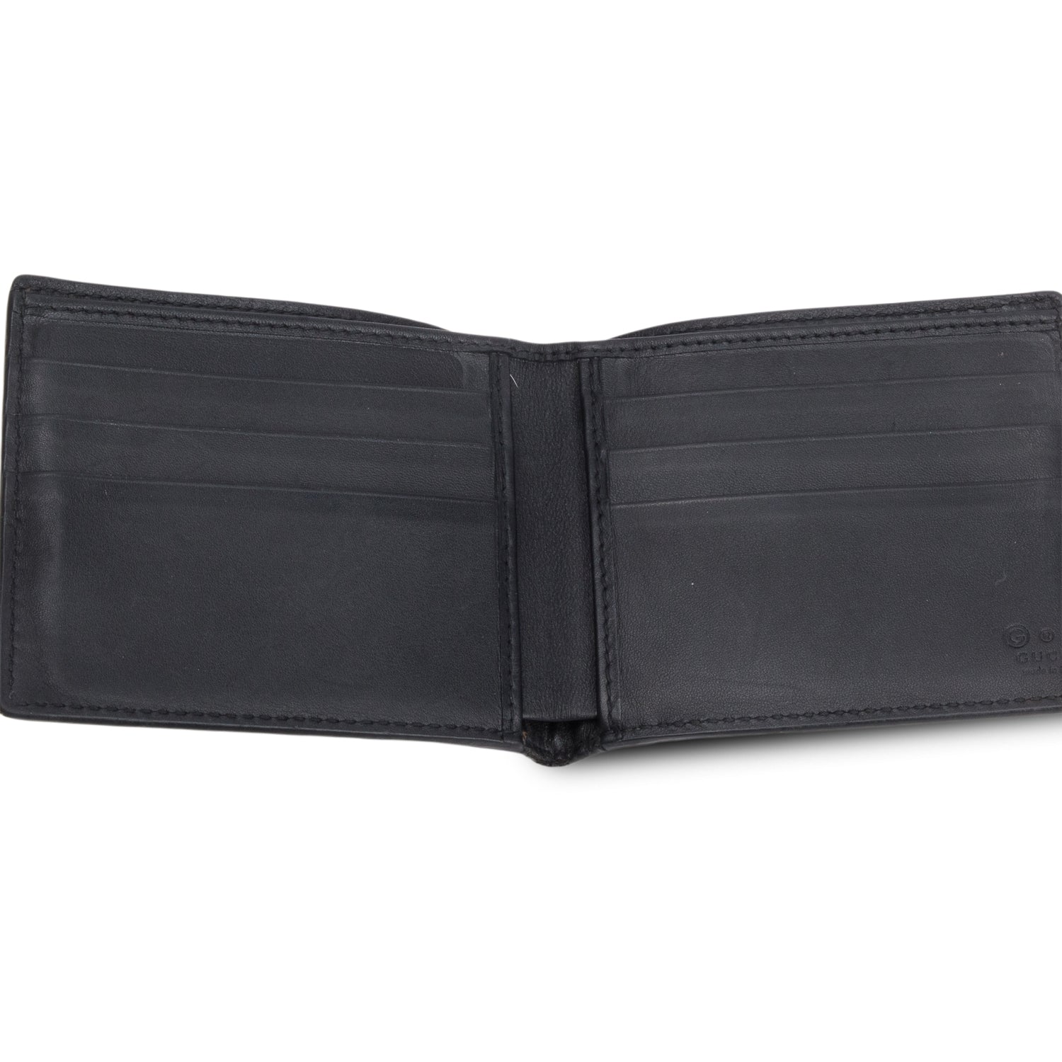 Gucci Black GG Signature Leather Bi-fold Wallet