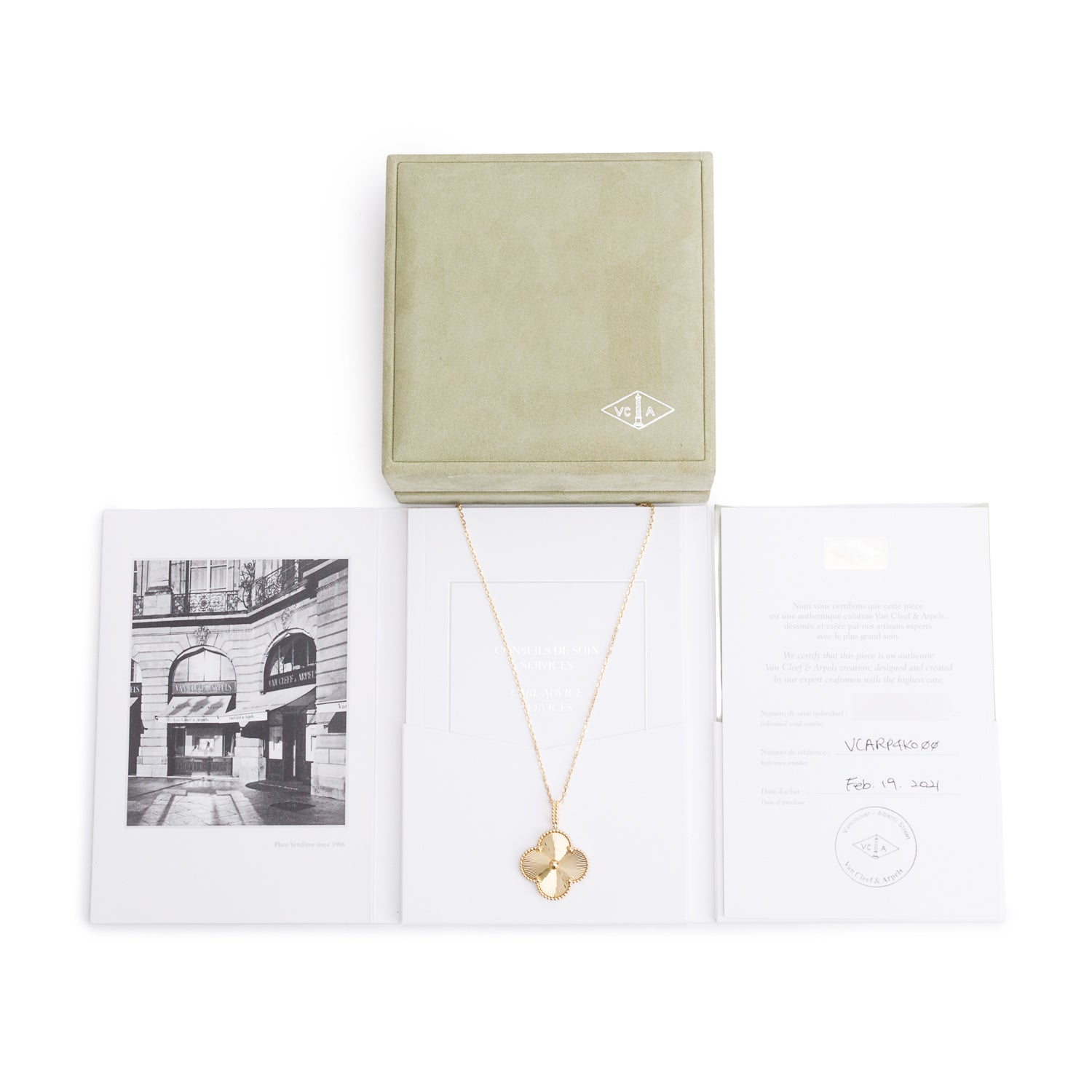 Van Cleef & Arpels 2021 18k Yellow Gold Magic Alhambra 1 Motif Long Necklace w/ Box & Certificate