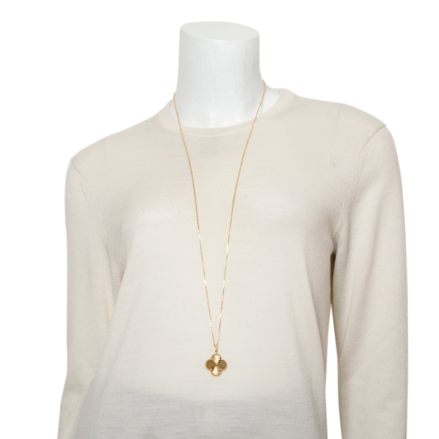 Van Cleef & Arpels 2021 18k Yellow Gold Magic Alhambra 1 Motif Long Necklace w/ Box & Certificate